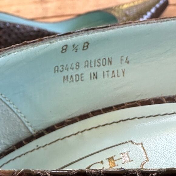 Coach Snakeskin Chocolate Brown Pumps 8.5 - Picture 10 of 10